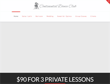 Tablet Screenshot of continentaldanceclub.com